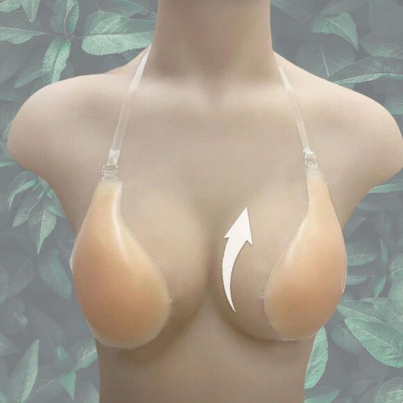 New A Cup Backless Stick on Adhesive Halter Bra Adjustable Clear‎ Straps - Picture 1 of 1